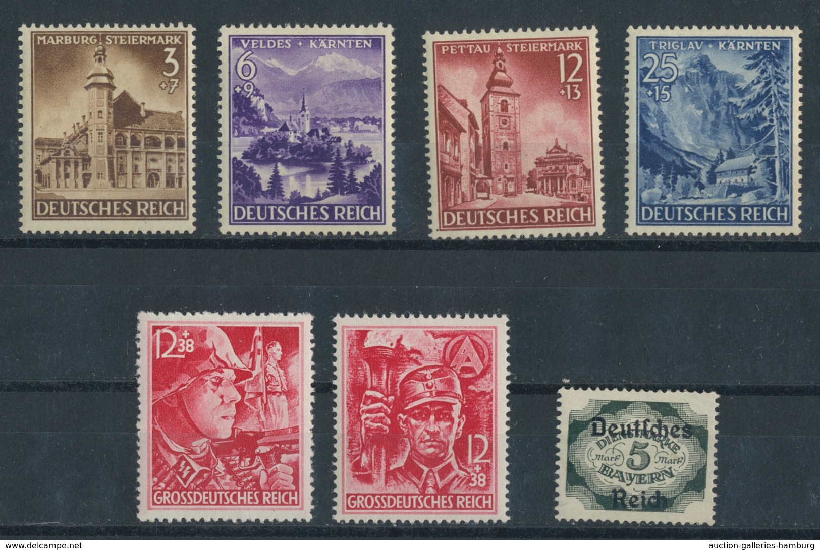 Deutsches Reich: 1923-1945, Kleine überwiegend Postfrische Partie Auf Stecktafeln Mit U.a. Einigen B - Collections