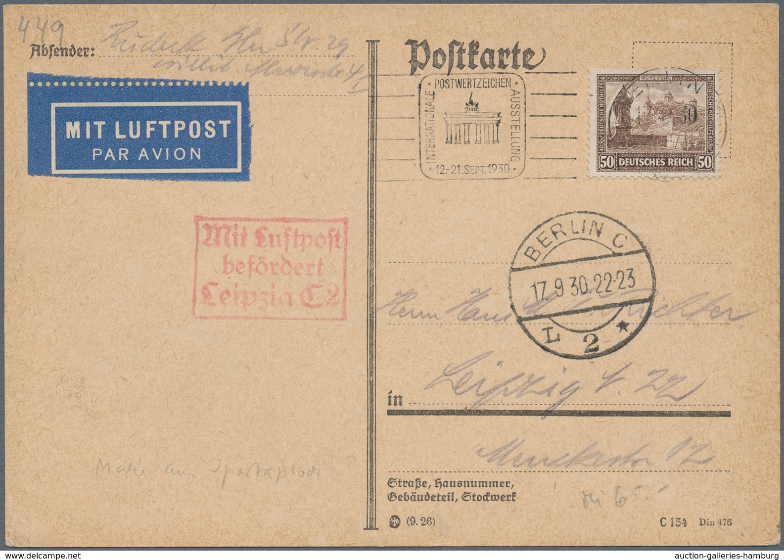 Deutsches Reich: 1927/36, Schöne Partie Von Gesamt 12 Sammlerbelegen, Dabei 5 Privatg-GA Zum 33. Dt. - Colecciones