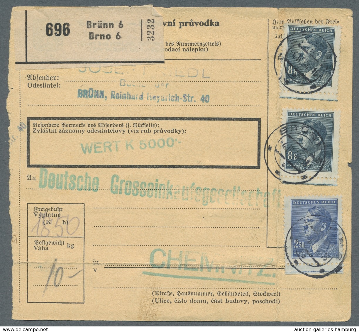 Deutsches Reich: 1873-1944, Sammlung Von über 80 Belegen In Einem Album Mit U.a. Bedarf, Feldpost 1. - Colecciones