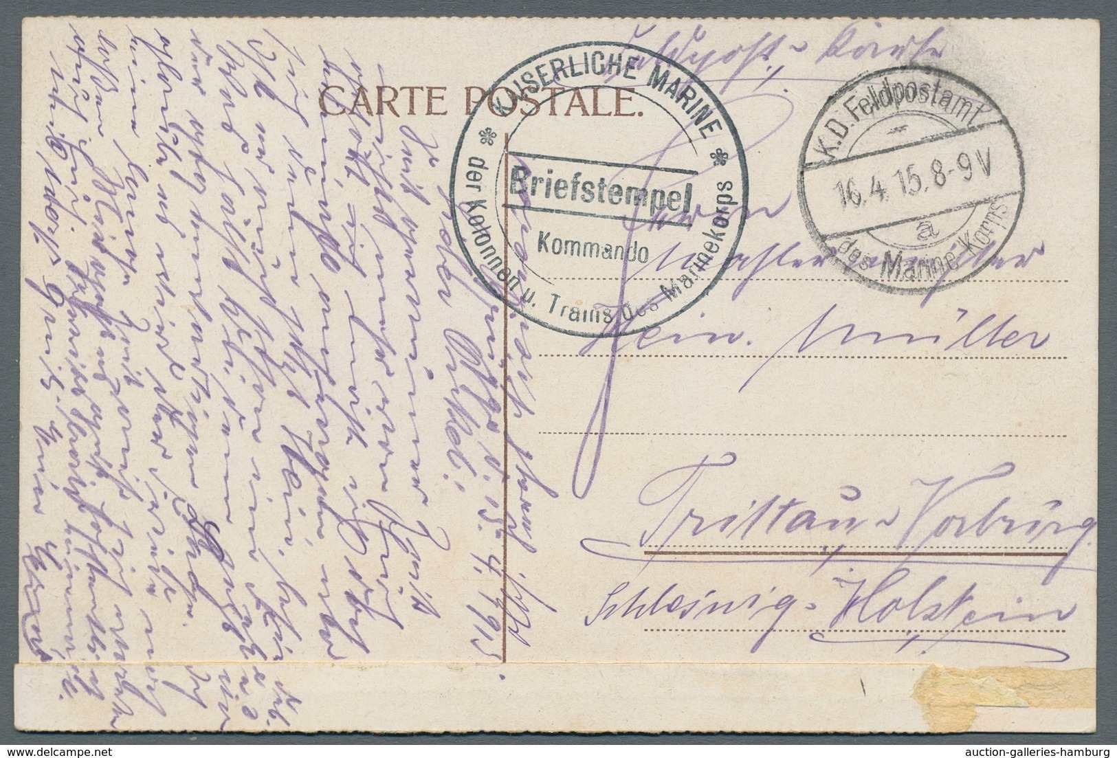 Deutsches Reich: 1873-1944, Sammlung von über 80 Belegen in einem Album mit u.a. Bedarf, Feldpost 1.