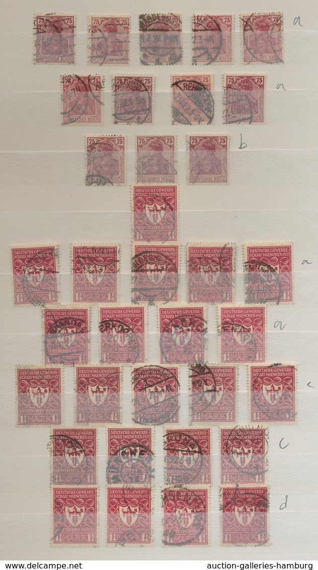 Deutsches Reich - Inflation: 1916-1923, Besserer Gestempelter Bestand Von Ausschließlich Nur Geprüft - Used Stamps