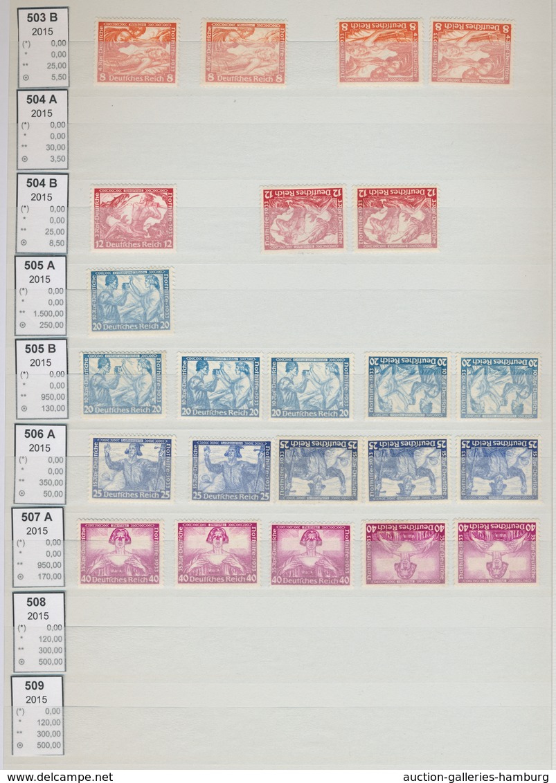 Deutsches Reich - 3. Reich: 1933-1945, bessere Partie mit einem Lagerbestand in 5 Steckalben und mit