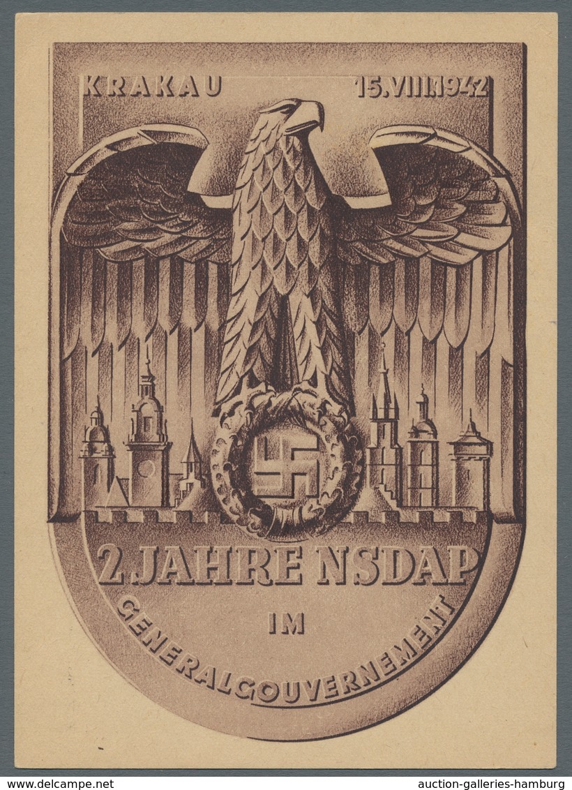 Deutsches Reich - 3. Reich: 1933-1943, 15 Ganzsachen Bzw. Gelaufene Ansichtskarten Mit Propagandisti - Nuevos
