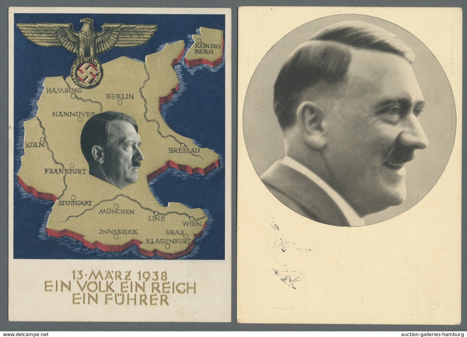 Deutsches Reich - 3. Reich: 1937-1942, Partie Von 19 Belegen Mit U.a. 4 Propagandakarten Und 2 Karte - Nuevos