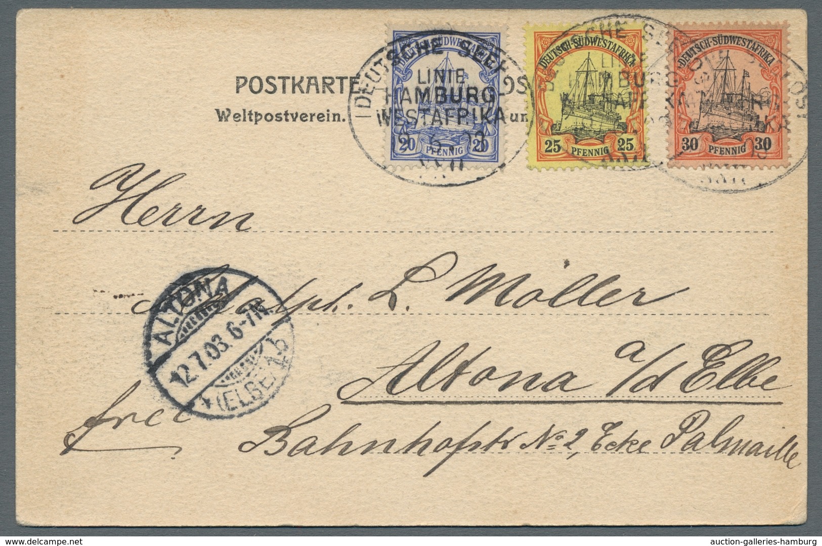 Deutsche Auslandspostämter + Kolonien: 1901-1905, Partie von 18 Belegen mit viel Deutscher Post in C