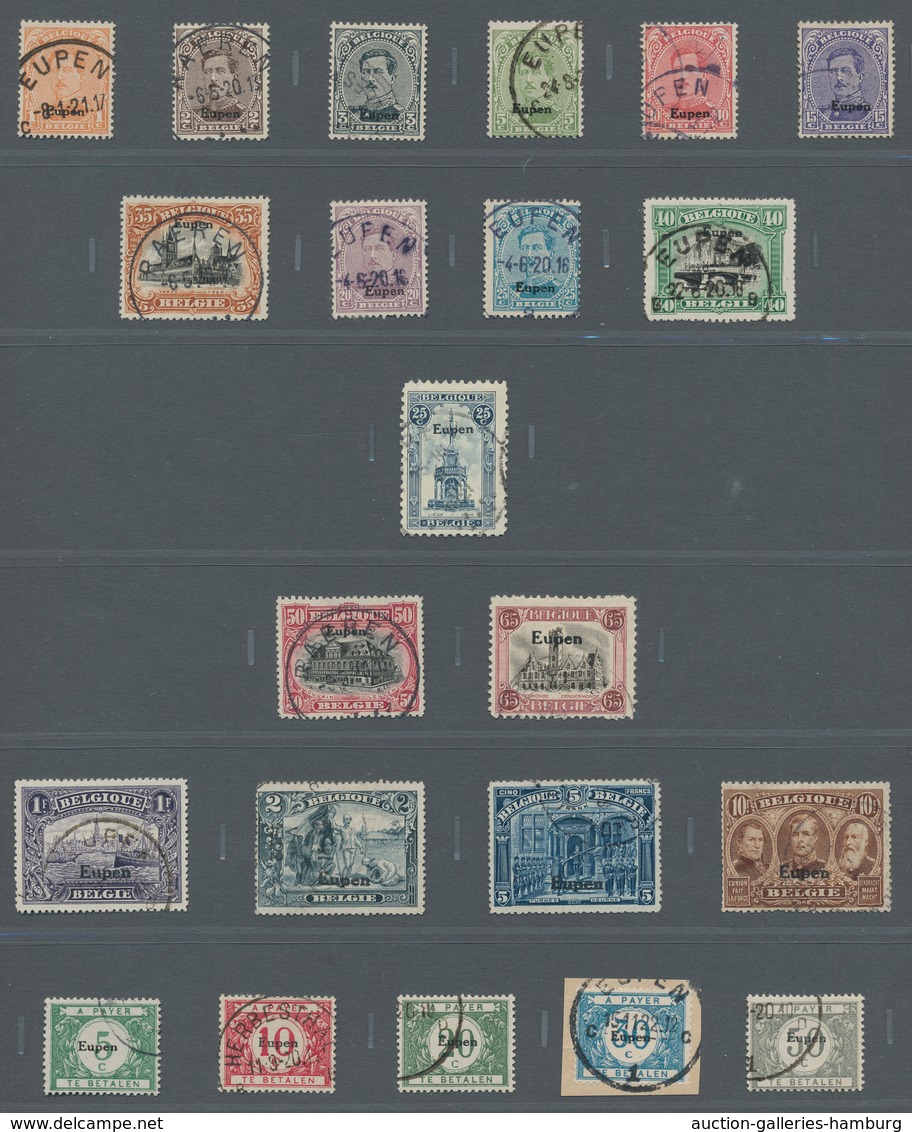 Deutsche Besetzung I. WK: 1917/ 1920 postfrisch u. gestempelte Sammlung mit besseren Ausg. ua. Bes.