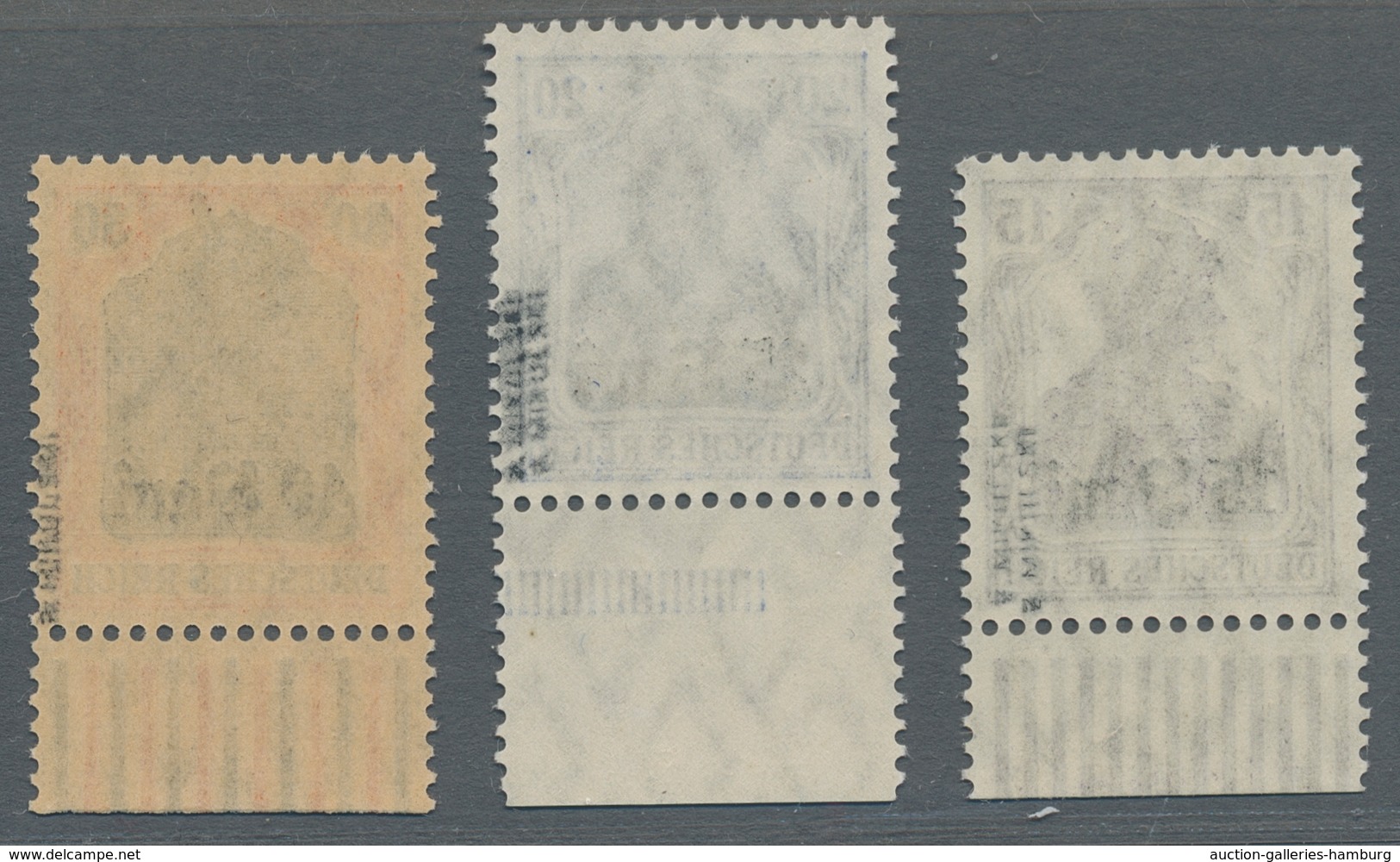 Deutsche Besetzung I. WK: 1917/ 1920 postfrisch u. gestempelte Sammlung mit besseren Ausg. ua. Bes.