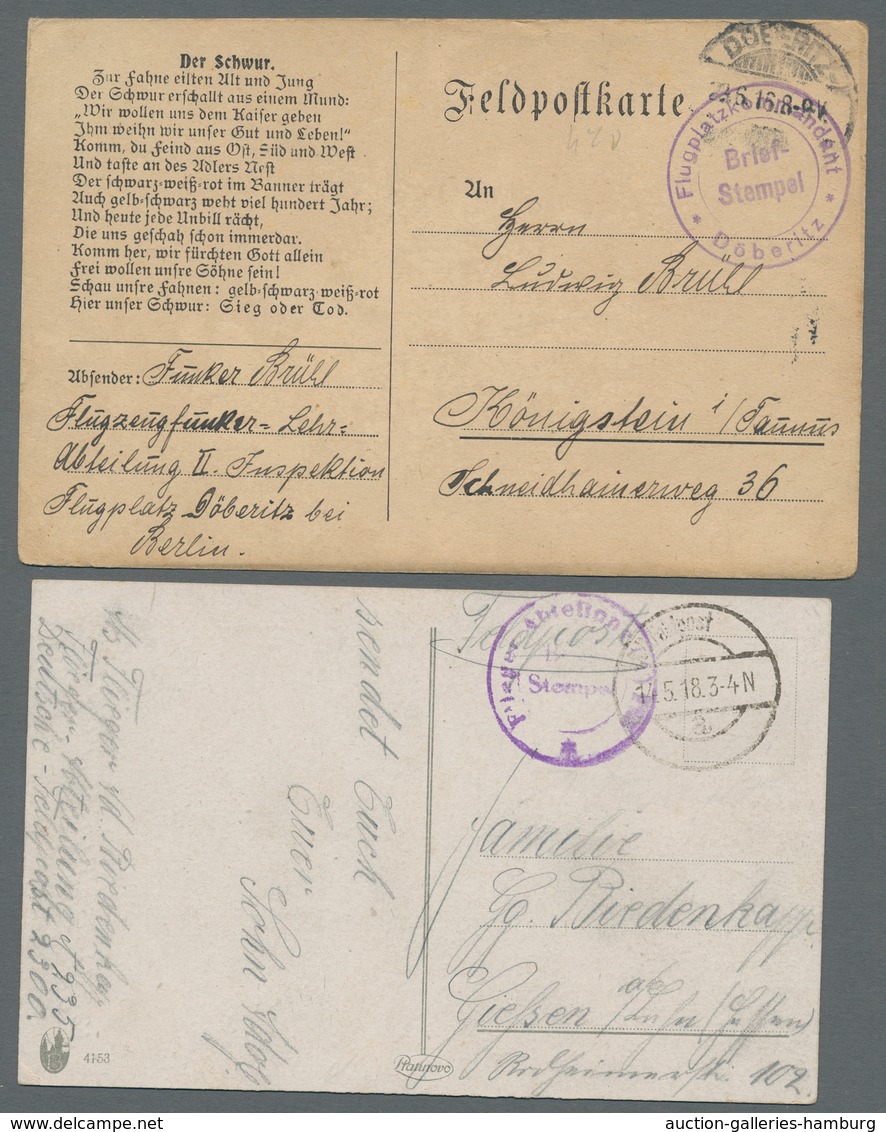 Feldpost 1. Weltkrieg: 1915-1918, Kleine Partie Von 12 Feldpostbelegen Mit Teils Sehr Interessanten - Other & Unclassified