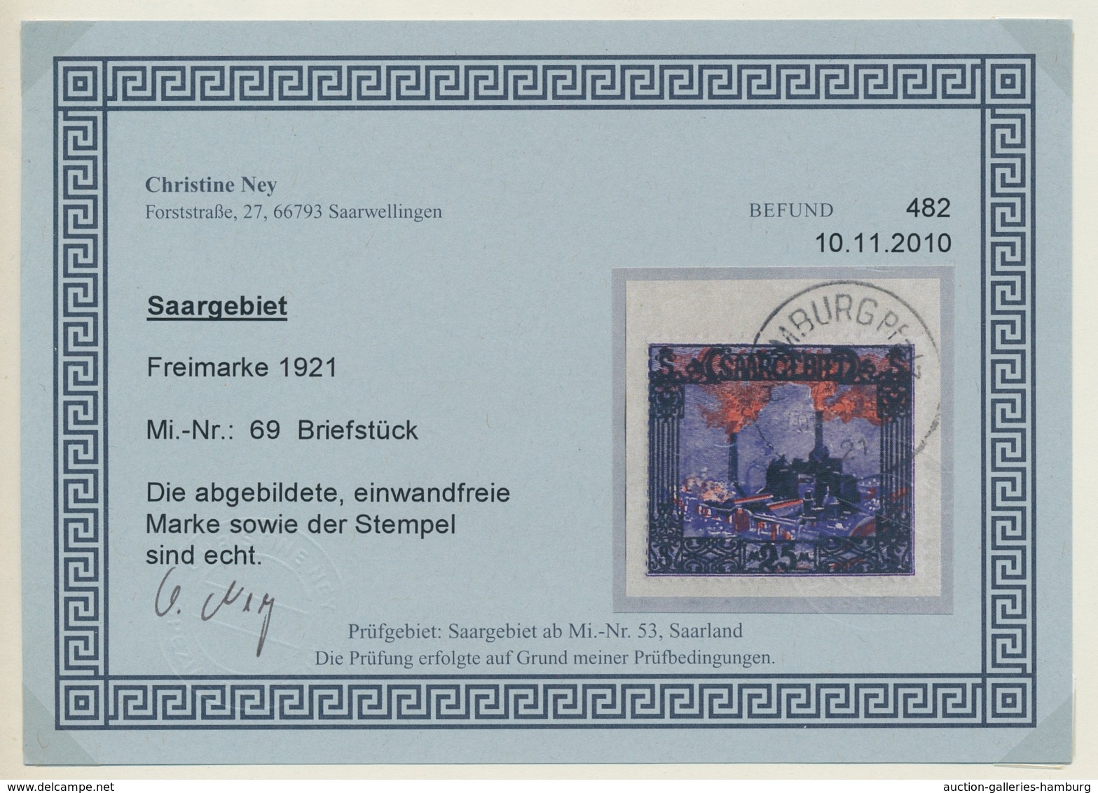 Deutsche Abstimmungsgebiete: Saargebiet: 1920-1959, reichhaltige Sammlung mit nur wenigen Fehlstelle