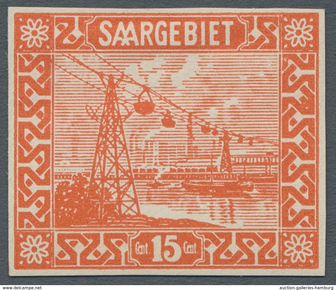 Deutsche Abstimmungsgebiete: Saargebiet: 1921-22, beeindruckende Spezialsammlung der Ausgabe "Landsc