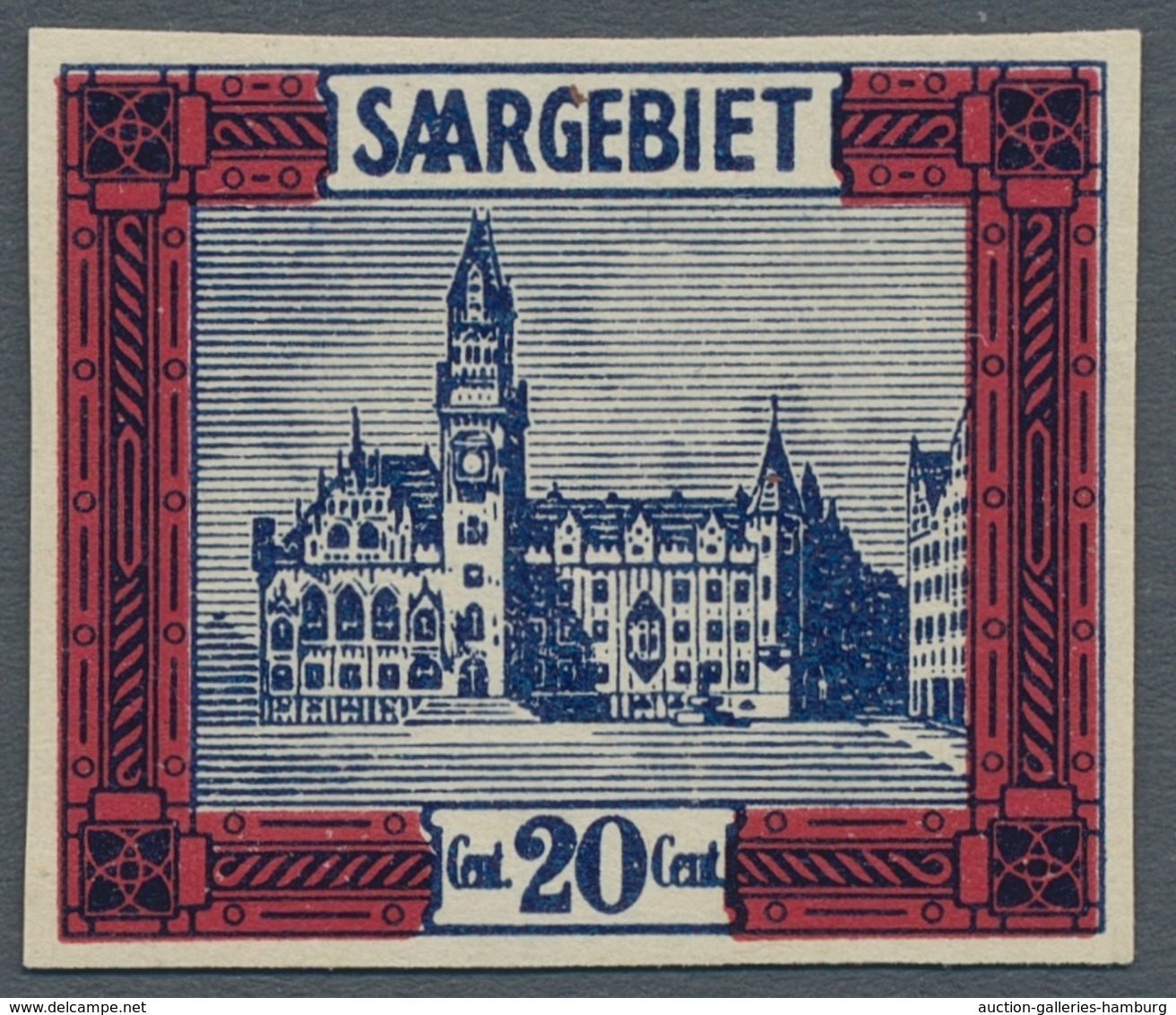 Deutsche Abstimmungsgebiete: Saargebiet: 1921-22, beeindruckende Spezialsammlung der Ausgabe "Landsc