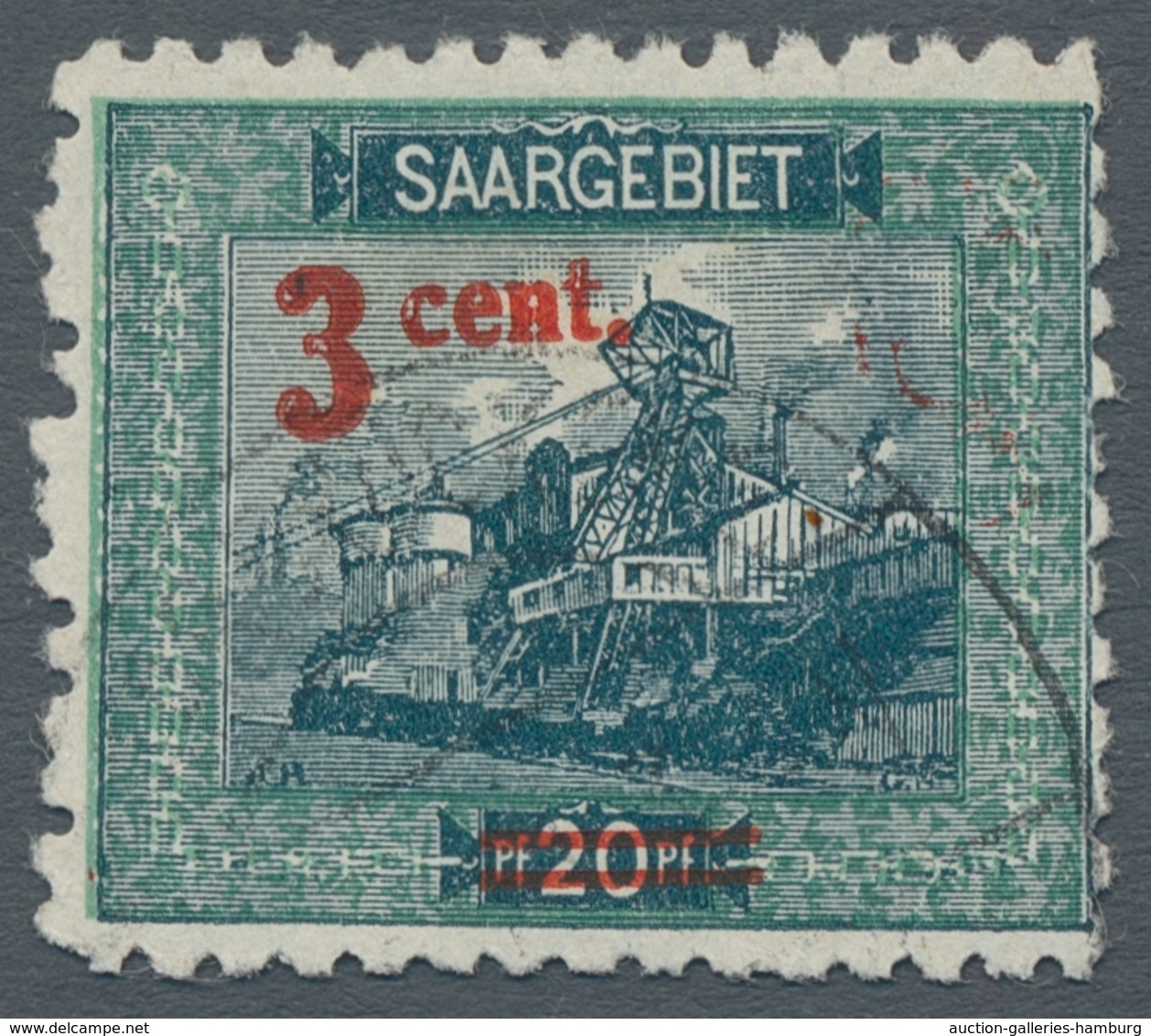 Deutsche Abstimmungsgebiete: Saargebiet: 1921-22, beeindruckende Spezialsammlung der Ausgabe "Landsc