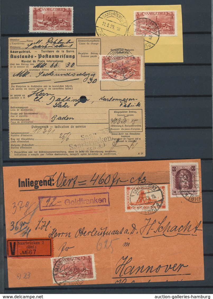 Deutsche Abstimmungsgebiete: Saargebiet: 1926-1930, Umfangreiche Spezialsammlung Der "Landschaftsbil - Cartas & Documentos