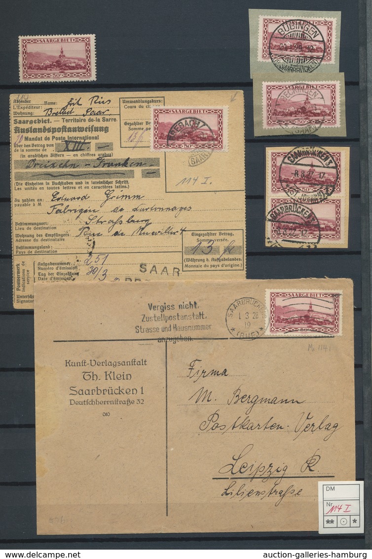 Deutsche Abstimmungsgebiete: Saargebiet: 1926-1930, umfangreiche Spezialsammlung der "Landschaftsbil