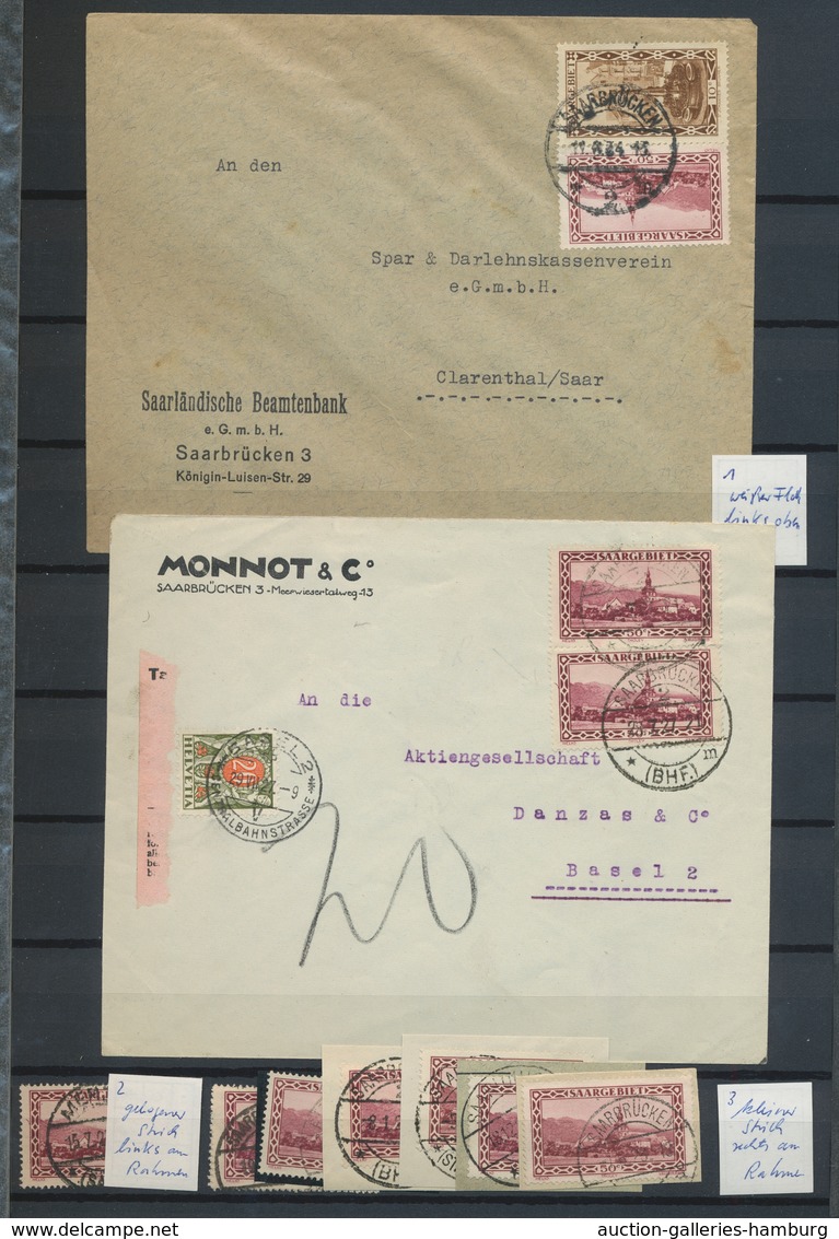 Deutsche Abstimmungsgebiete: Saargebiet: 1926-1930, umfangreiche Spezialsammlung der "Landschaftsbil