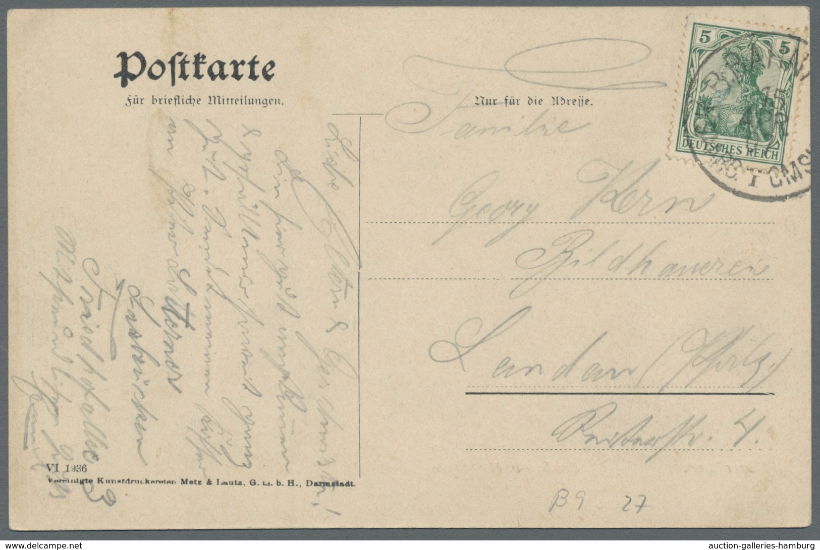 Deutsche Abstimmungsgebiete: Saargebiet: 1893-1920, 15 frank. Karten bzw. Ganzsachen mit Entwertunge