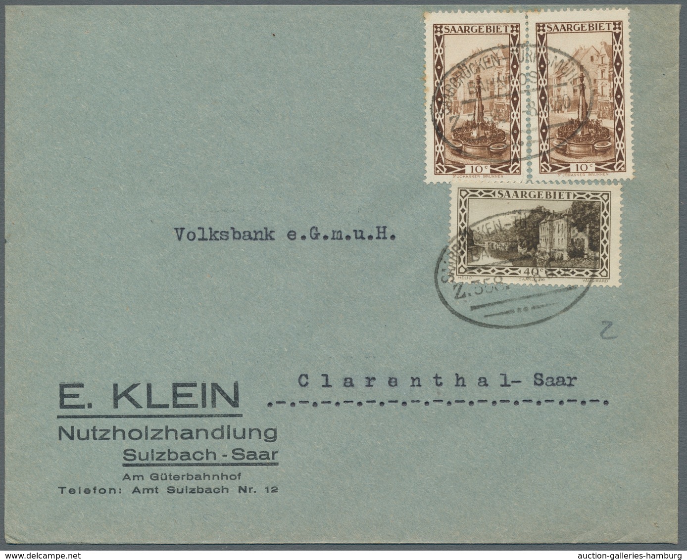 Deutsche Abstimmungsgebiete: Saargebiet: BAHNPOST 1920-40 (ca.), Eindrucksvolle Und äußerst Reichhal - Cartas & Documentos