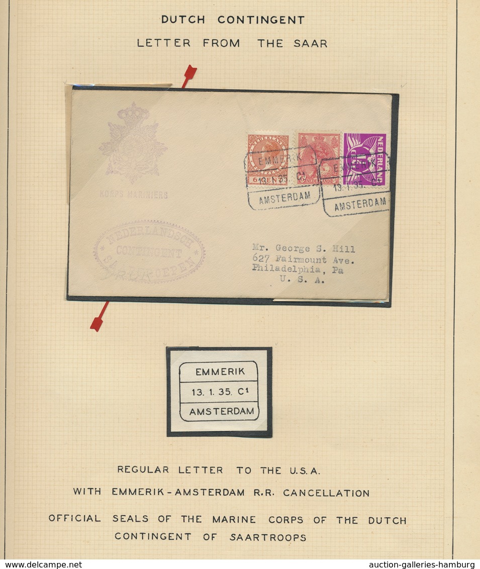 Deutsche Abstimmungsgebiete: Saargebiet - Feldpost: 1935, "Feldpost Der Abstimmungstruppen", Eindruc - Covers & Documents