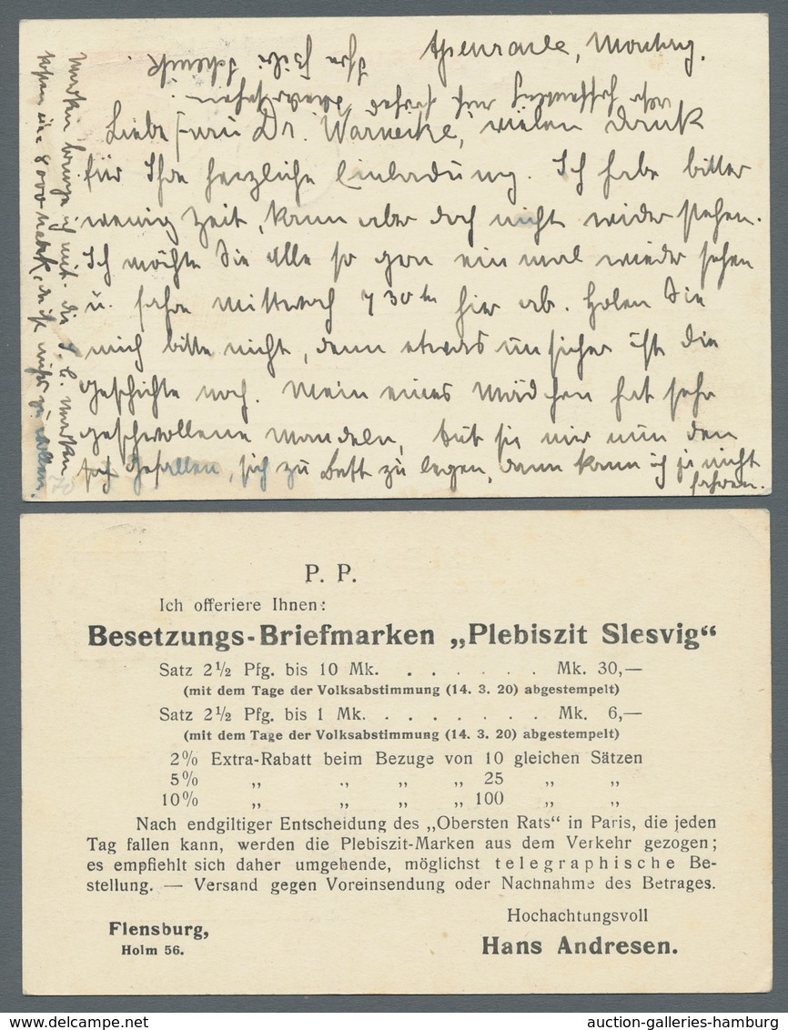 Deutsche Abstimmungsgebiete: Schleswig: 1920, Gepflegte Sammlung Auf Selbst Gestalteten Albumblätter - Otros & Sin Clasificación