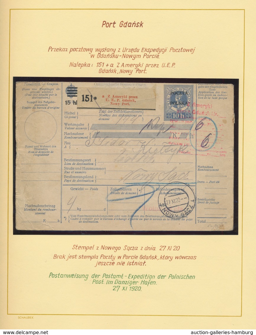 Danzig - Polnische Post (Port Gdansk): 1920/1938, Umfangreiche Studiensammlung Aller Ausgaben Mit Ei - Other & Unclassified