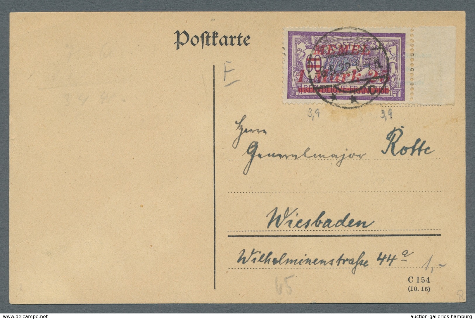 Memel: 1916-1939, Interessante Partie Aus 30 Belegen, Meistens Echter Bedarf Aus Memel (zwei Aus Til - Memel (Klaipeda) 1923