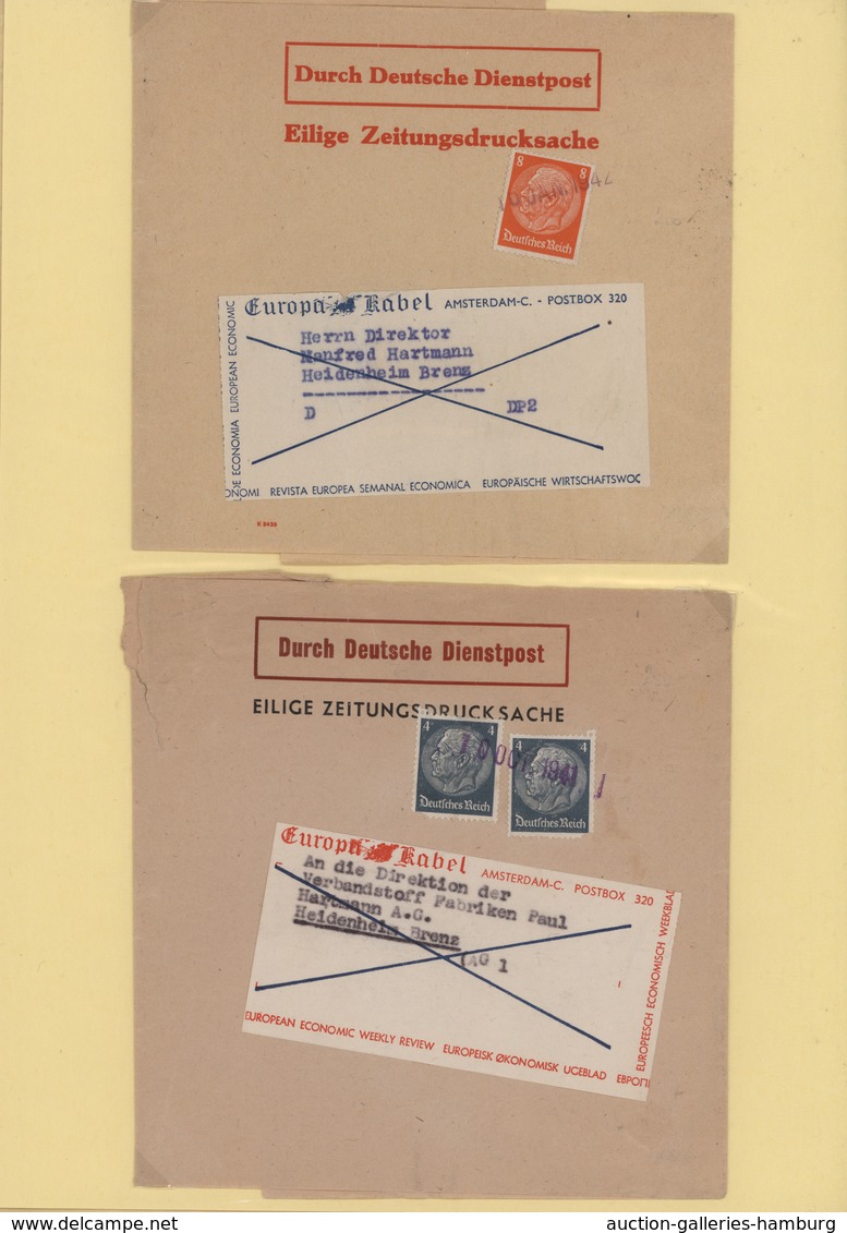 Deutsche Besetzung II. WK: 1940/1945, Umnfangreicher Posten "DEUTSCHE DIENSTPOST NIEDERLANDE" Mit Ca - Ocupación 1938 – 45