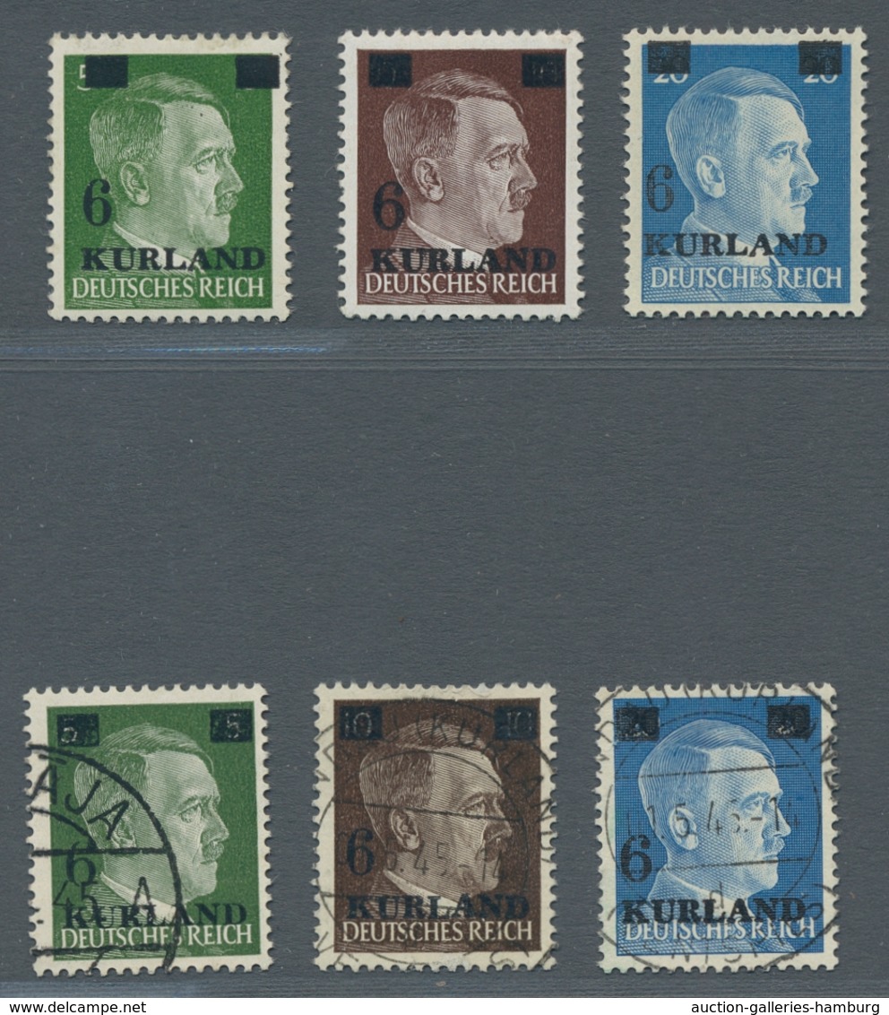 Dt. Besetzung II WK - Kurland: 1945, KURLAND - SAMMLUNG, Enthält Feldpostbrief Mit Neujahrsgrüßen Fü - Ocupación 1938 – 45