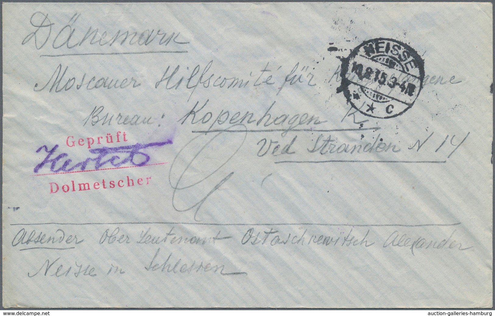 Kriegsgefangenen-Lagerpost: 1914/1919, Ca. 70 Briefe Von Kriegsgefangenen An Das Rote Kreuz In Genf - Otros & Sin Clasificación