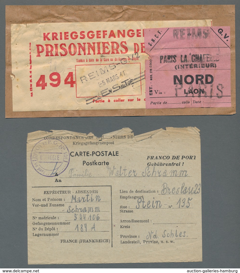 Kriegsgefangenen-Lagerpost: 1940-1949 (ca.), Rund 120 Belege Korrespondenz Von Und An Kriegsgefangen - Otros & Sin Clasificación