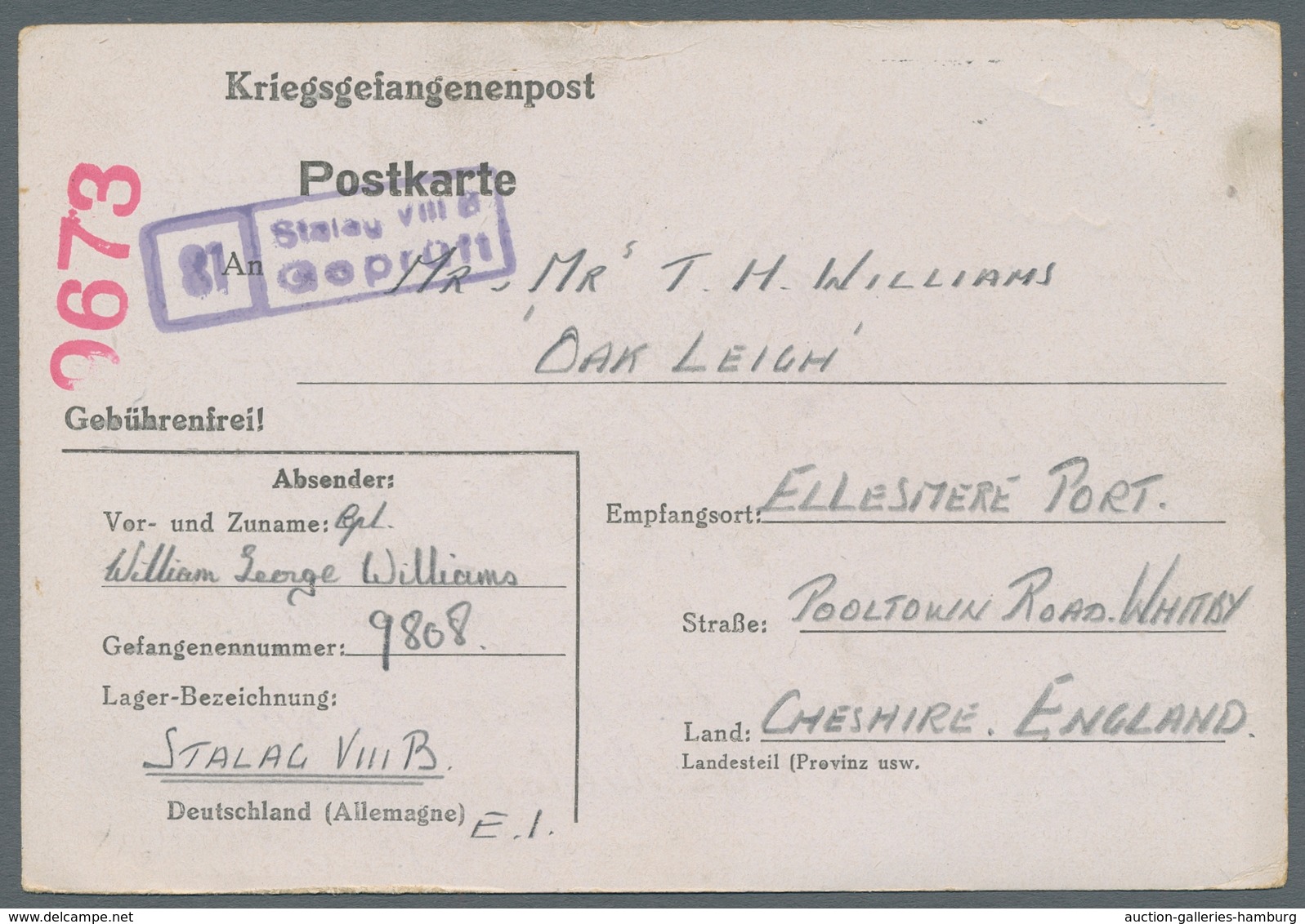 Kriegsgefangenen-Lagerpost: 1915-1944, Partie Von 18 Kriegsgefangenenpostbelegen Des 1. Und 2.Weltkr - Sonstige & Ohne Zuordnung