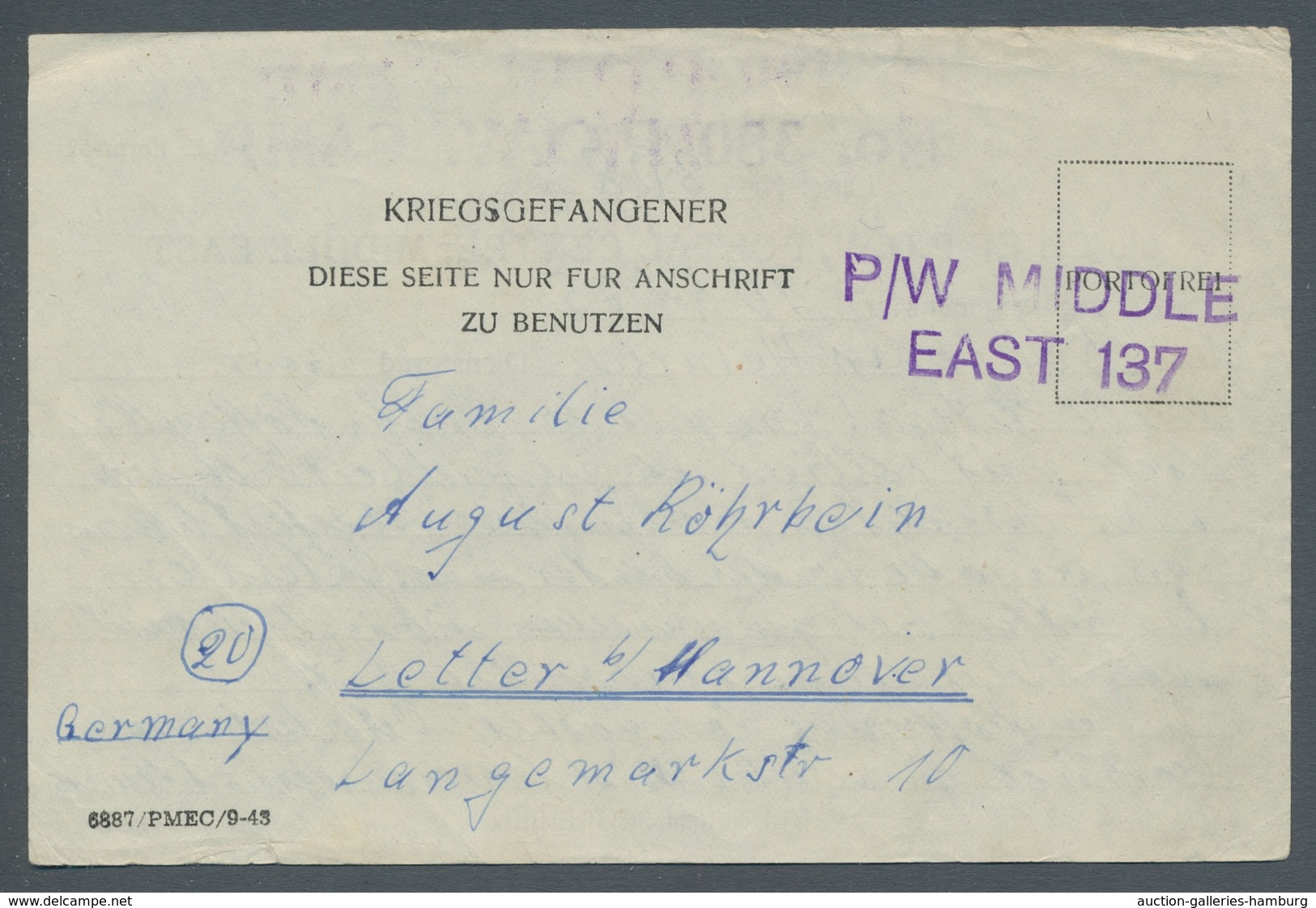 Kriegsgefangenen-Lagerpost: ÄGYPTEN, 1946-1948, 21 Briefe Und Karten Eines Deutschen Kriegsgefangene - Otros & Sin Clasificación