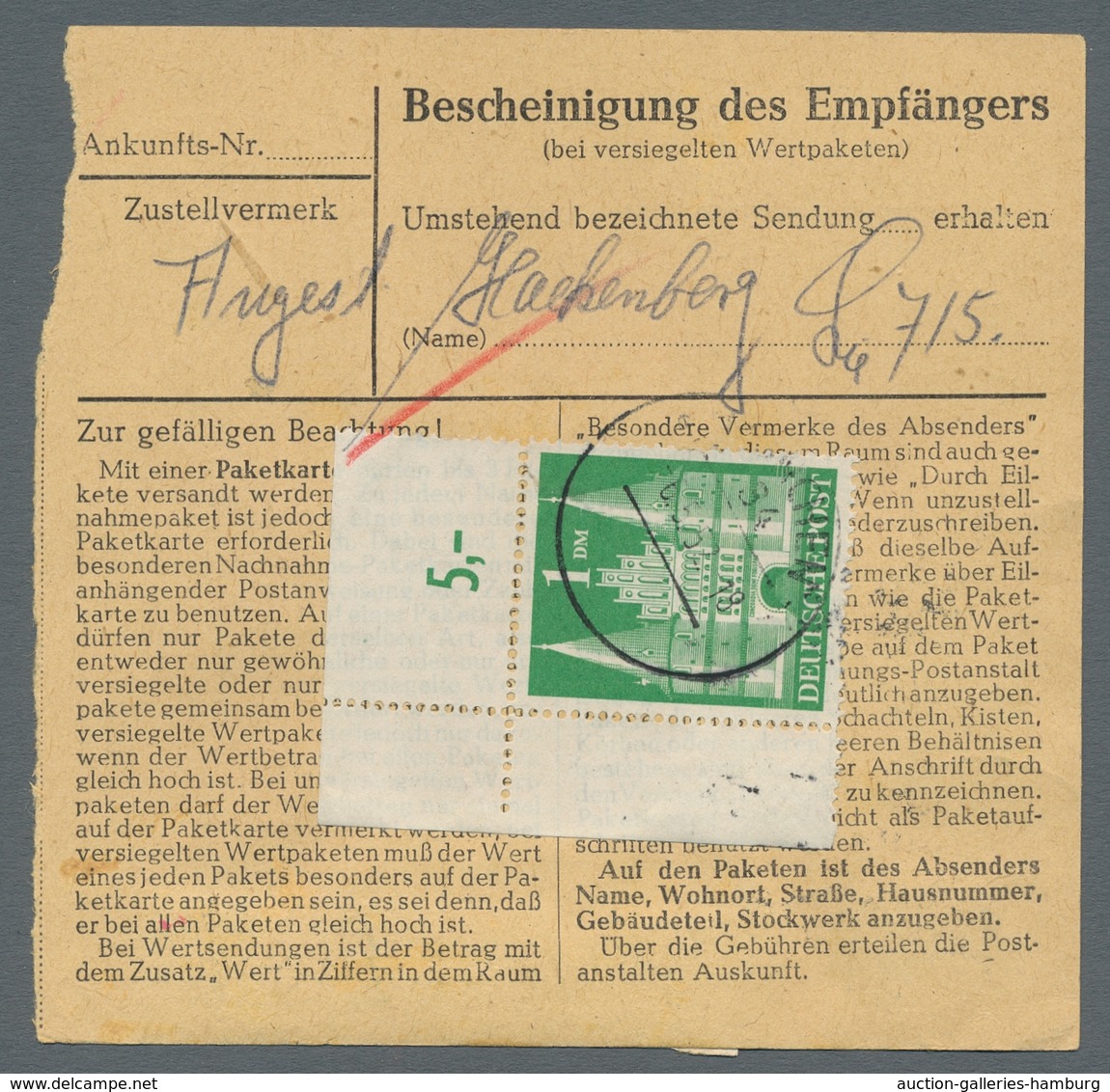 Deutschland Nach 1945: 1952-53, Partie Von 47 Paketkarten, überwiegend BRD-Frankaturen Mit Bauten Un - Collections