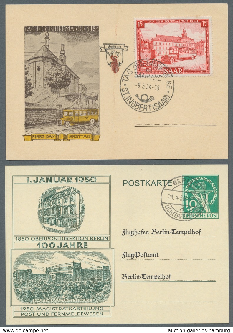 Deutschland Nach 1945: 1950-1970, Partie Von 35 Belegen In Einem Album Mit Bund, Berlin, DDR Und Neu - Colecciones