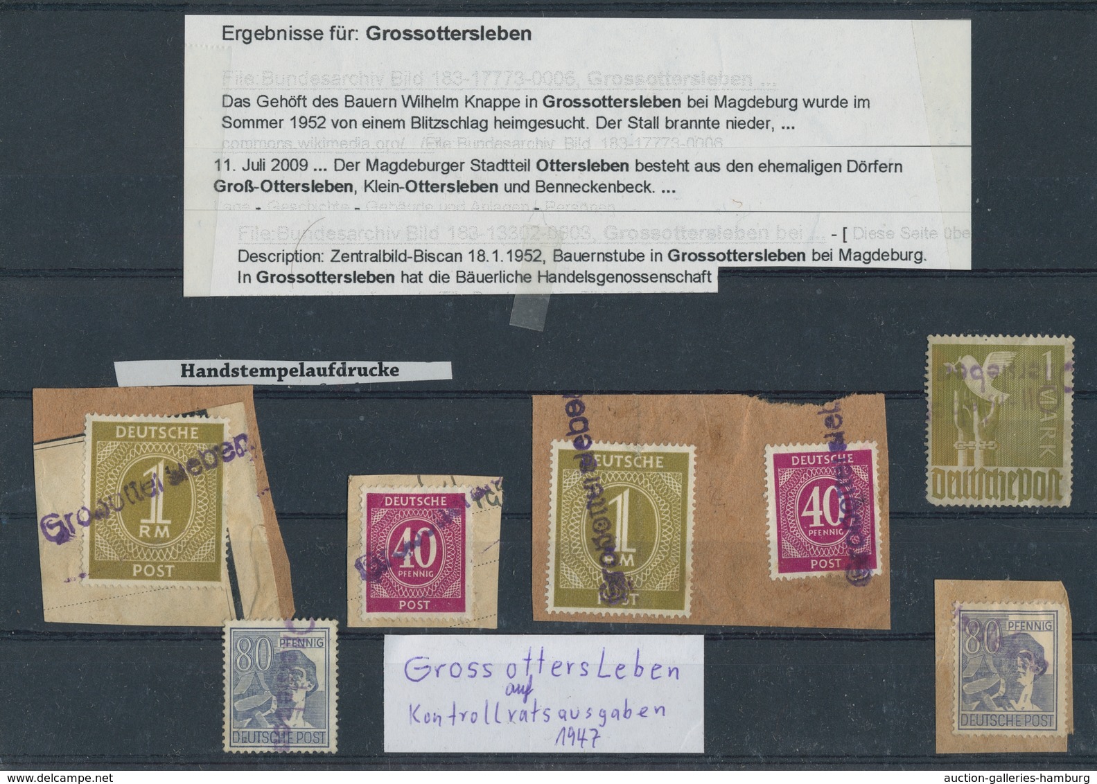 Alliierte Besetzung - Gemeinschaftsausgaben: 1946-1947, Partie Von 2 Losen Marken Und 4 Briefstücken - Otros & Sin Clasificación