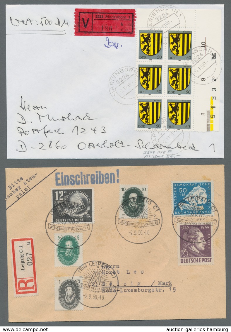 DDR: 1950 - 1990, Briefe-Album Von Leuchtturm, Prall Gefüllt Mit FDC Und Satzbriefen In Guter Erhalt - Cartas & Documentos