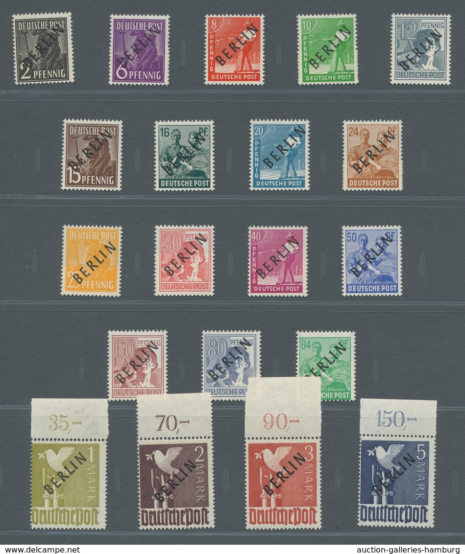 Berlin: 1948/1990, Komplette, Postfrische Sammlung, Schwarz U. Rotaufdruck Gepr. Dabei Auch Einige B - Nuovi