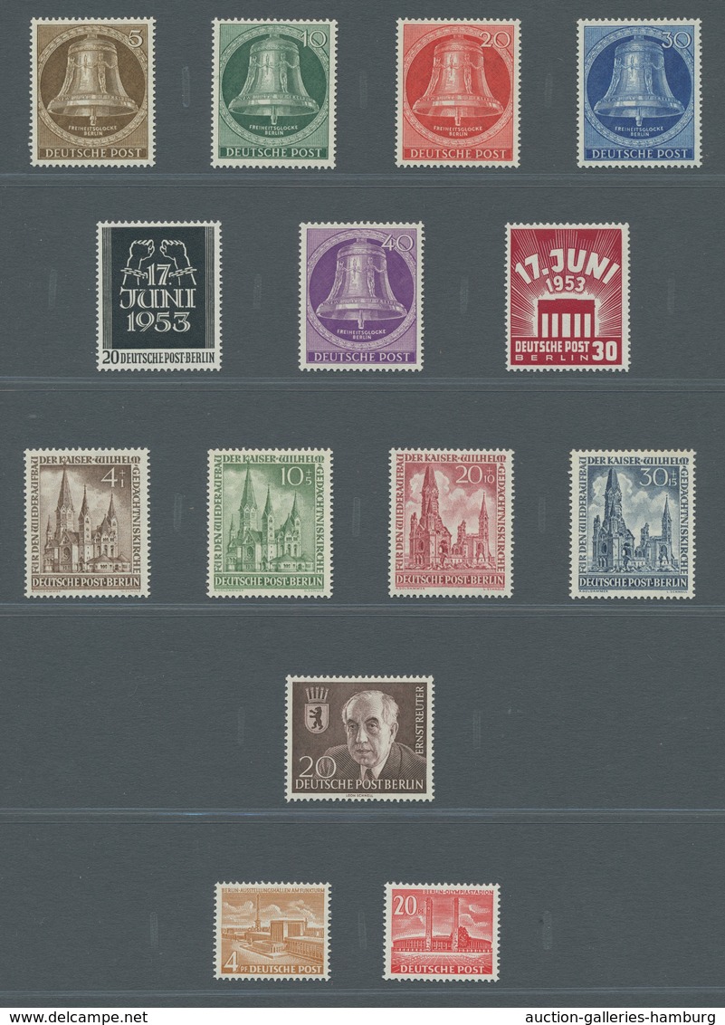 Berlin: 1948/1990, komplette, postfrische Sammlung, Schwarz u. Rotaufdruck gepr. dabei auch einige B