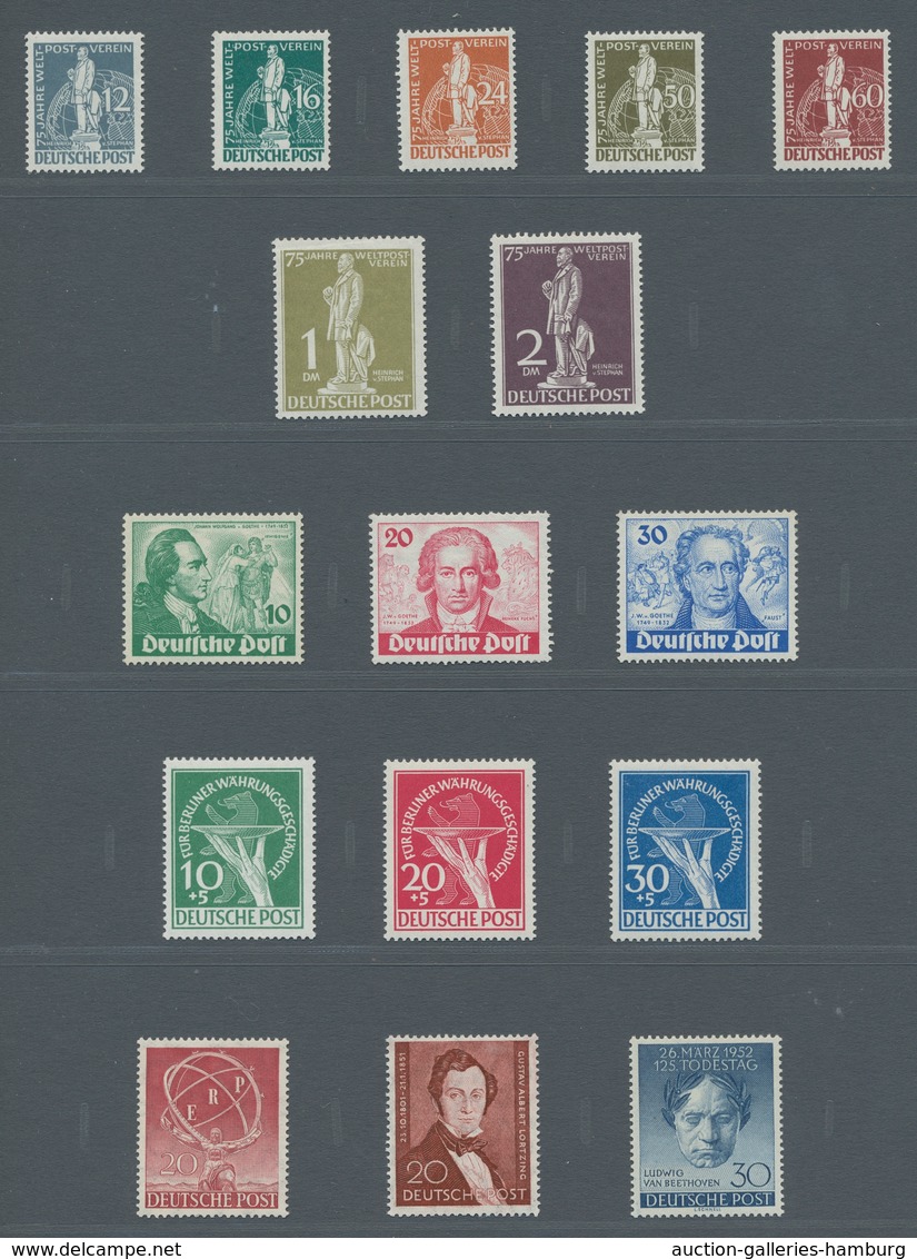 Berlin: 1948/1990, komplette, postfrische Sammlung, Schwarz u. Rotaufdruck gepr. dabei auch einige B