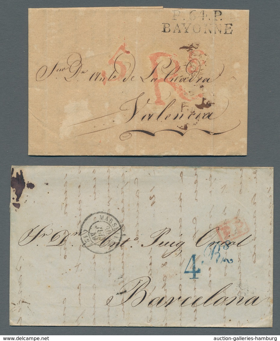 Frankreich - Vorphila: 1823 - 1858, 31 Vorphilatelistische Bzw. Unfrankierte Briefe Aus Frankreich M - 1849-1876: Classic Period