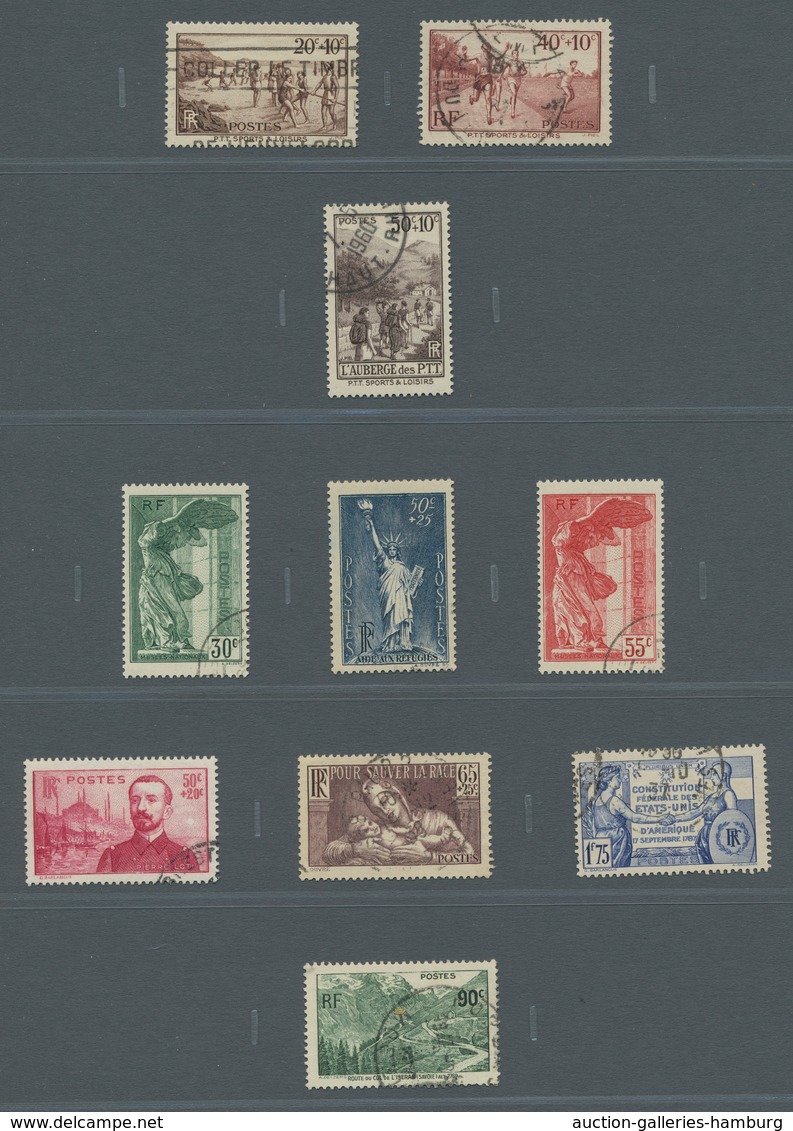 Frankreich: 1849/1989 ca., umfangreiche, nach Vordruck fast kplt. gestempelte Sammlung mit etwas Por