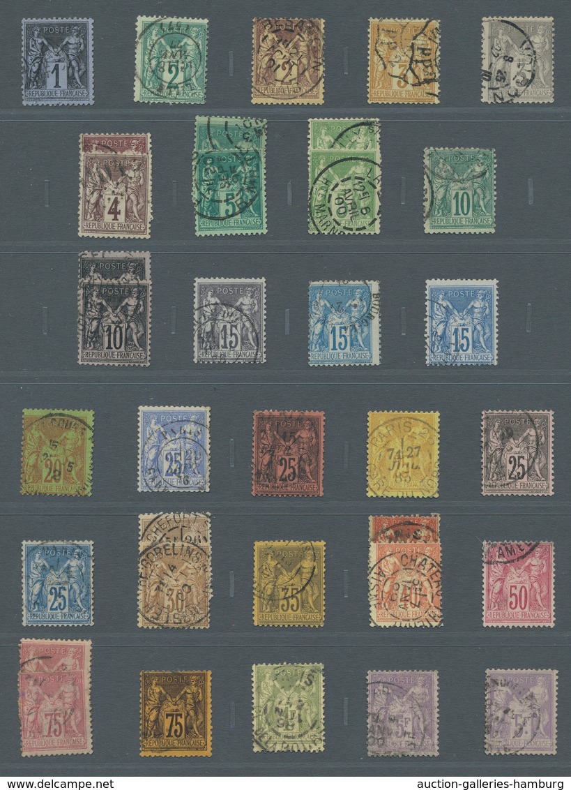 Frankreich: 1849/1989 ca., umfangreiche, nach Vordruck fast kplt. gestempelte Sammlung mit etwas Por