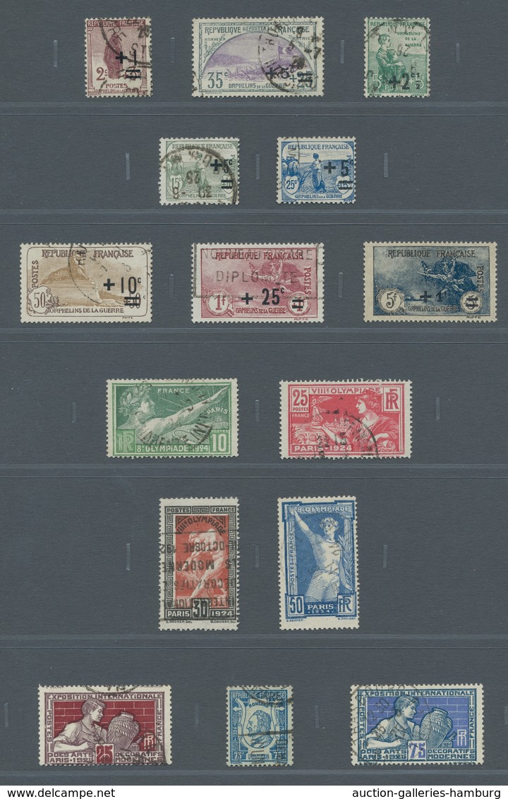 Frankreich: 1849/1989 ca., umfangreiche, nach Vordruck fast kplt. gestempelte Sammlung mit etwas Por