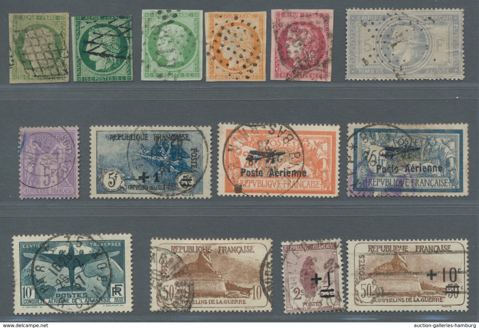 Frankreich: 1849-1971, Meist Sauber Gestempelte, Interessante Sammlung, Etwas Gemischte Erhaltung Mi - Used Stamps