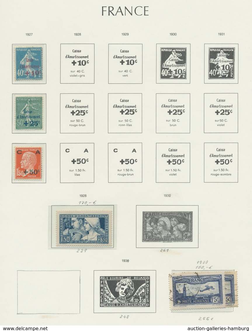 Frankreich: 1849-1982, Sammlung In 2 Vordruckalben Mit U.a. Klassik, Einigen Mittleren Werten, Viele - Used Stamps