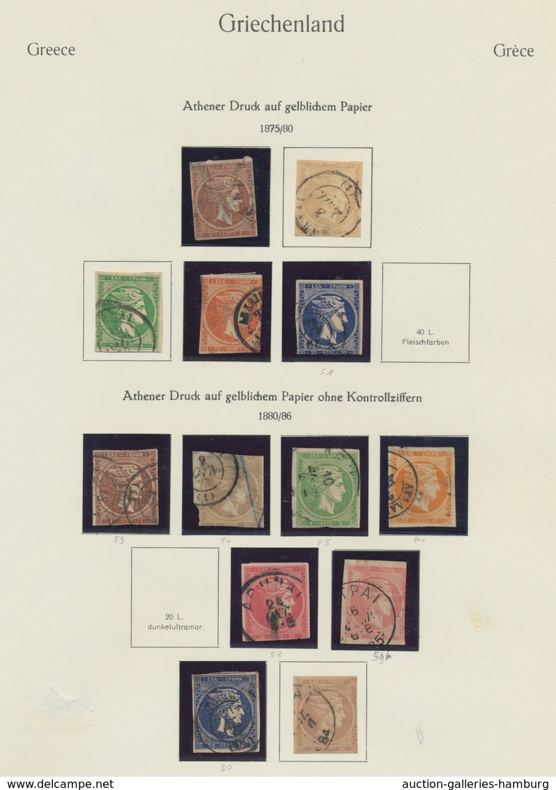 Griechenland: 1861-1974, Ungebrauchte Und Gestempelte Sammlung In Einem KABE-Vordruckalbum Mit 44 Gr - Other & Unclassified