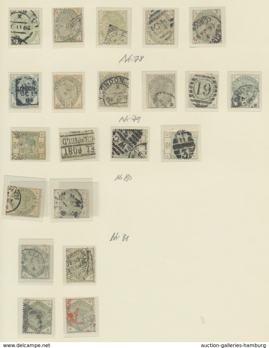 Großbritannien: 1840-1900, exceedingly rich, used specialized collection of the "Queen Victoria" iss