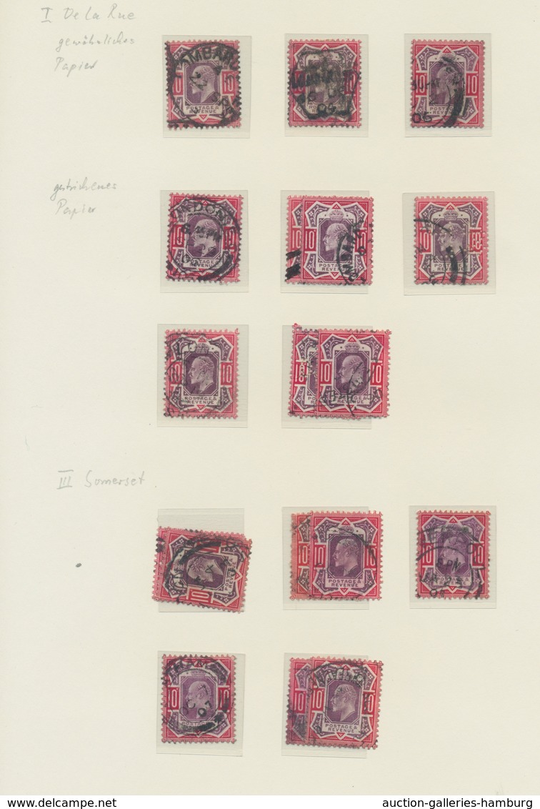 Großbritannien: 1902-1913, Edward VII Period, Voluminous Special Collection In Used Condition, Colle - Otros & Sin Clasificación