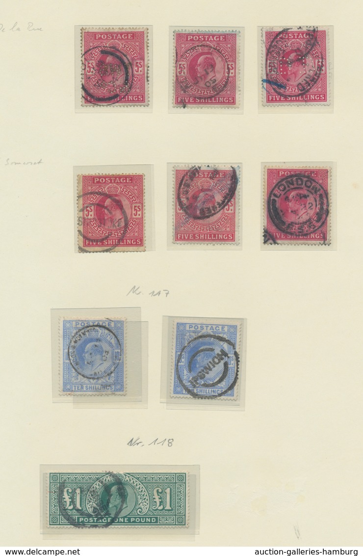 Großbritannien: 1902-1913, Edward VII Period, Voluminous Special Collection In Used Condition, Colle - Otros & Sin Clasificación