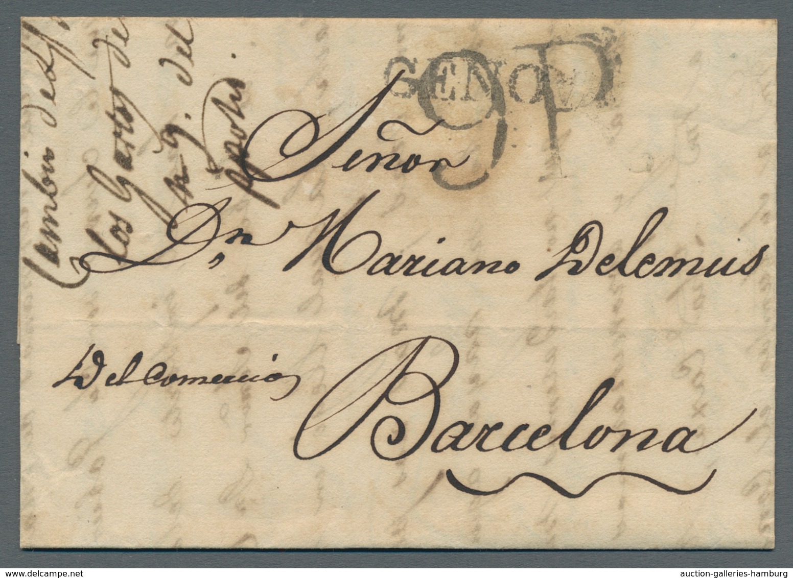 Italien - Altitalienische Staaten: Sardinien: 1807 Ff. - 14 Vorphilatelistische Briefe Aus Genua, Al - Sardinia