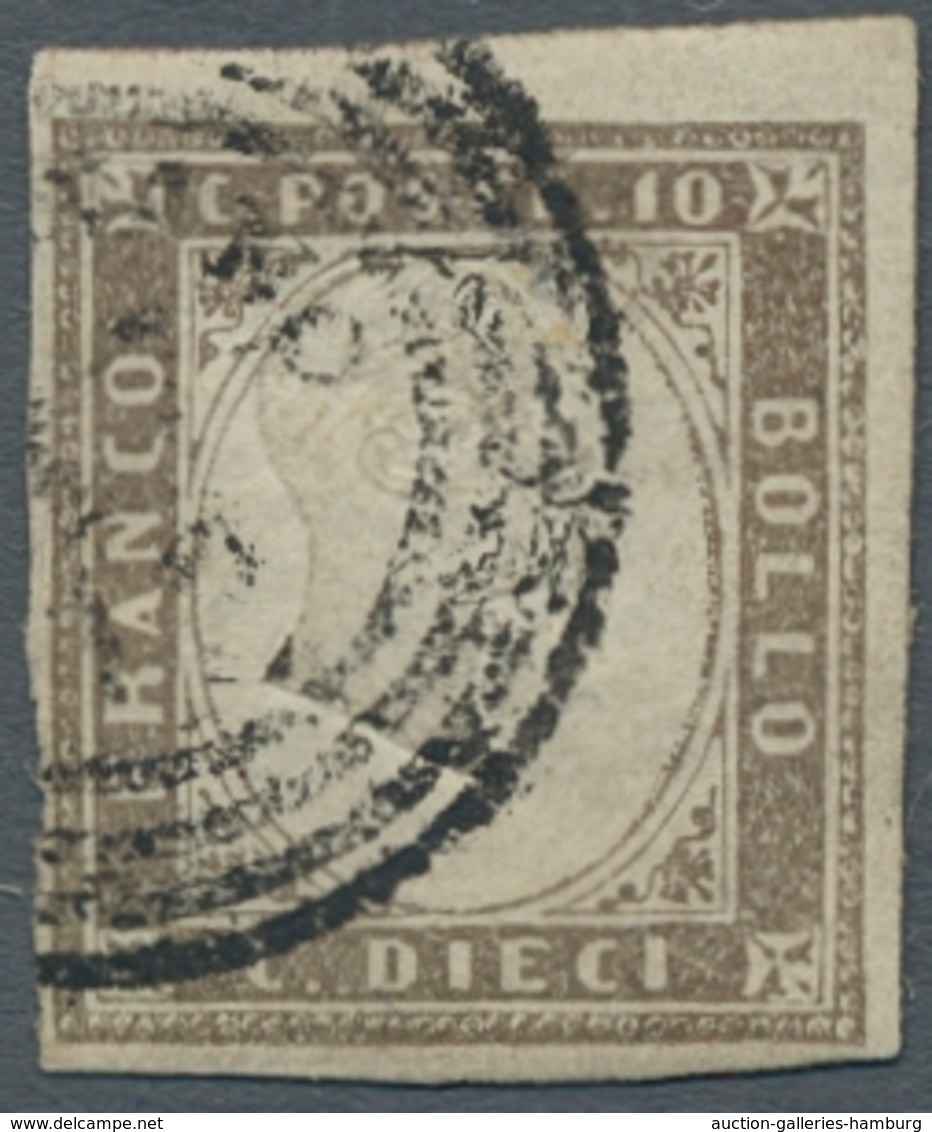 Italien - Altitalienische Staaten: Sardinien: 1855-1862, 5 C. Bis 40 C. Victor Emanuel II., Elegante - Sardinia